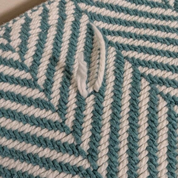 Bates Maine Heritage Weavers Cotton Herringbone Blanket Sage Green Full/Queen - Picture 8 of 12